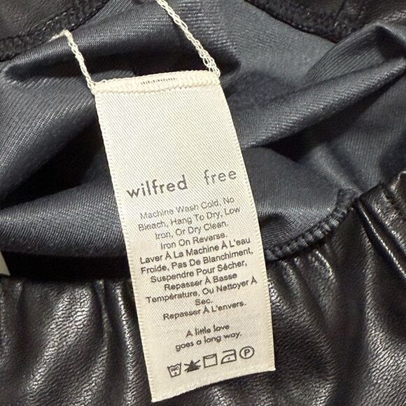 Wilfred Free Daria Pant High Waisted Vegan Leather Leggings Black Size XS - Picture 13 of 14